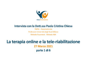 Video interviste sulla terapia online e nello specifico sulla tele-riabilitazione – 1